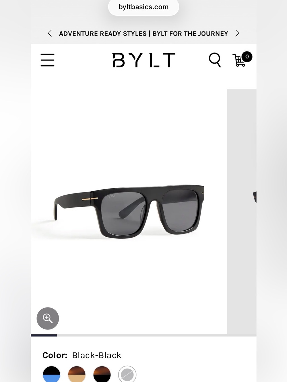 BYLT Basics Black Sunglasses Men